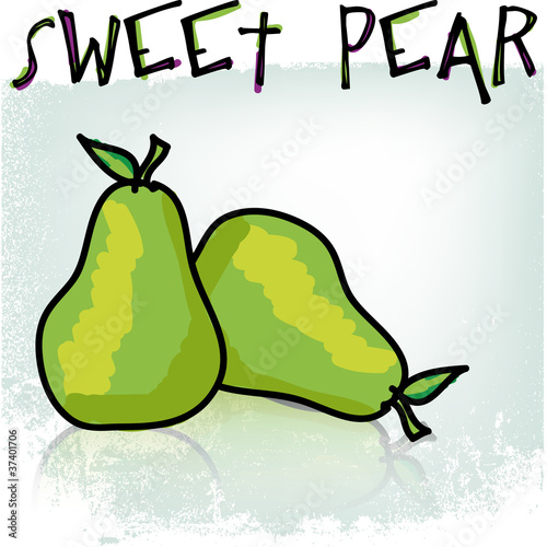 Sweet pear. Vector illustration