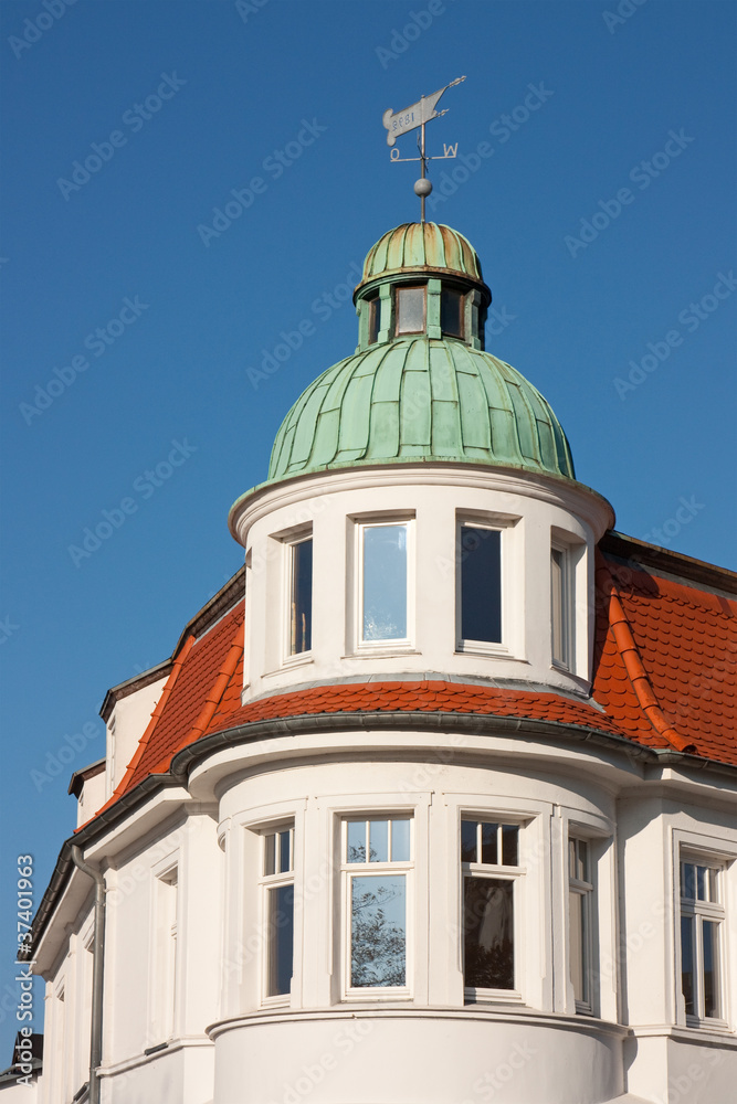 Bäderarchitektur von 1892 im Ostseebad Binz auf Rügen