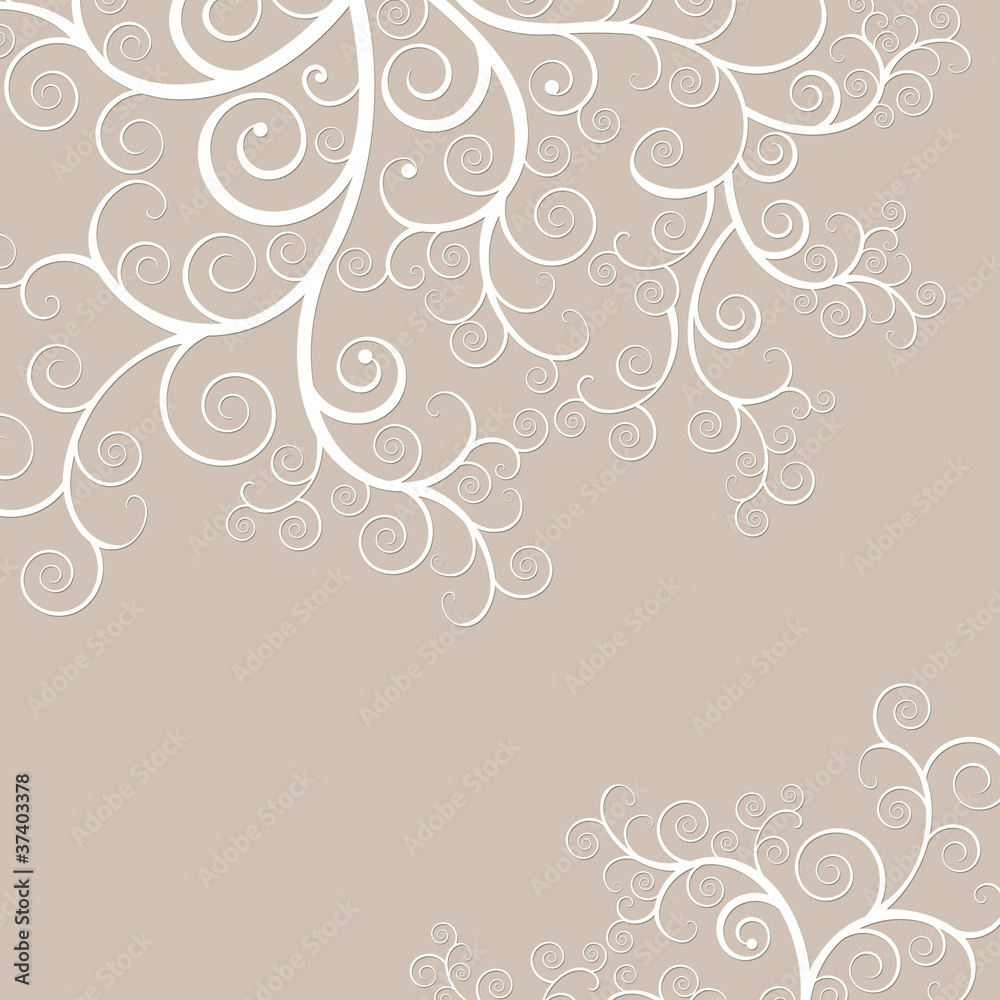 Elegant and delicate black background with golden swirls