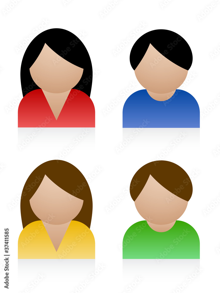 Vector male female icons