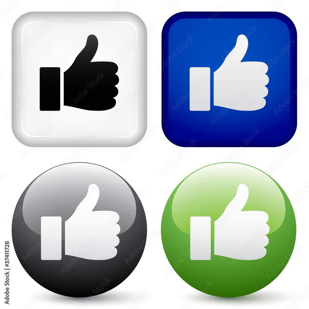 vector thumbs up buttons vector thumbs up buttons