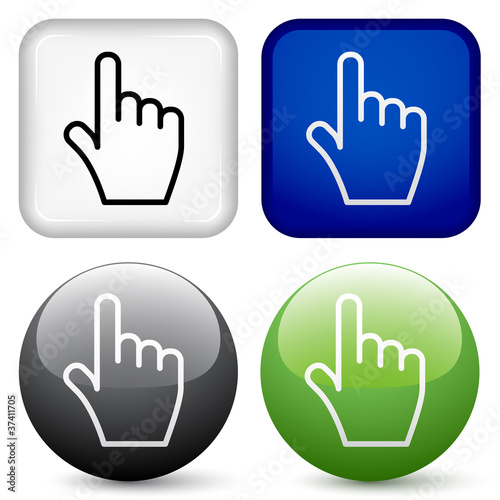 vector hand buttons
