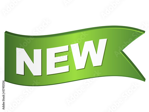 vector wavy new sign