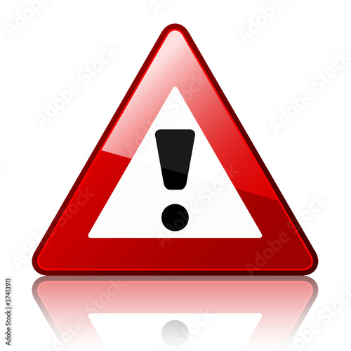 vector warning sign