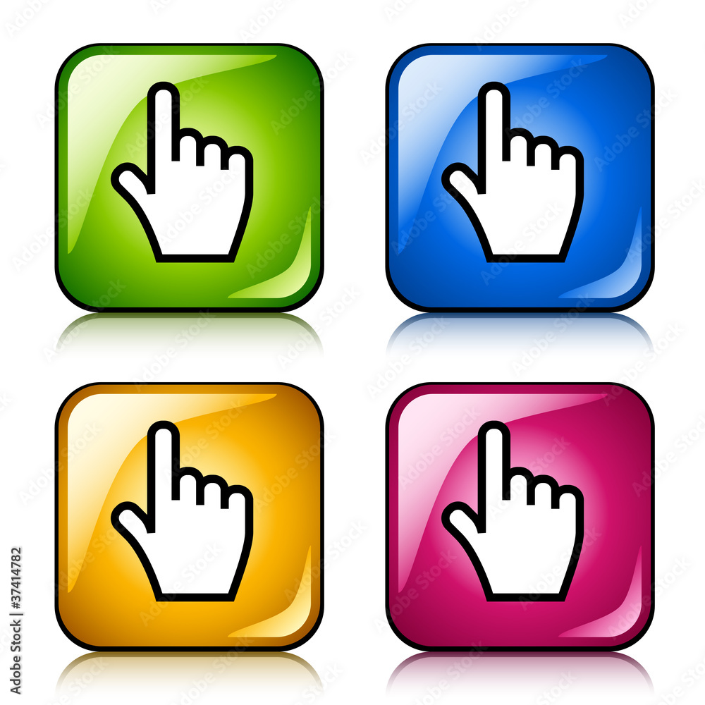 vector smooth cursor hand buttons vector smooth cursor hand buttons