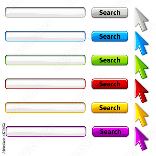 vector search form template with arrow cursor