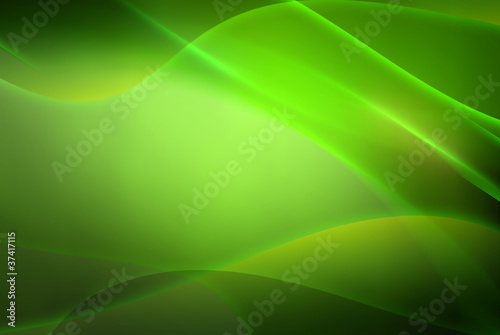 Abstract waves, green background