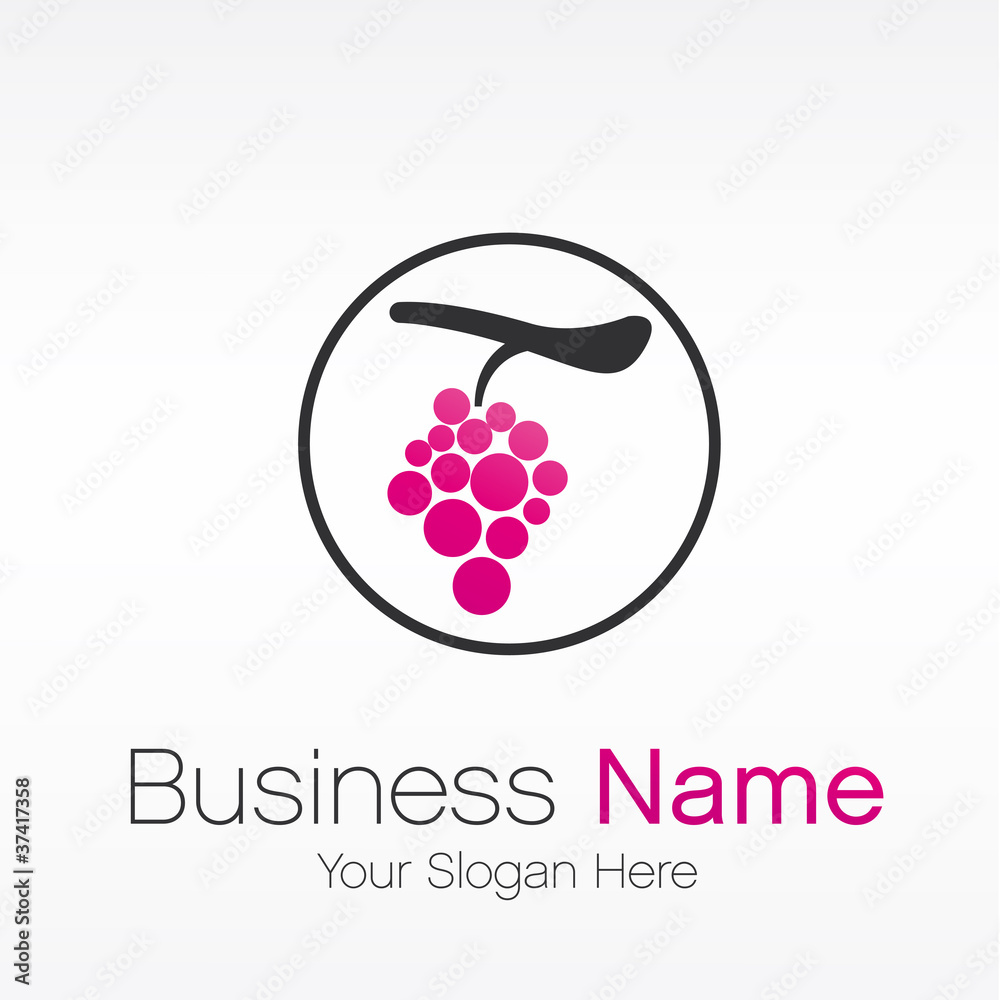 logo grappe de raisin design Stock Vector Adobe Stock