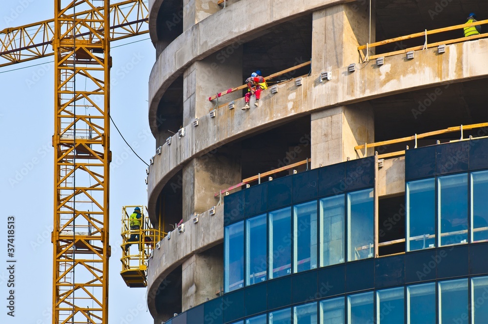 Fototapeta premium Building of a skyscraper, Skytower, Wroclaw, Poland