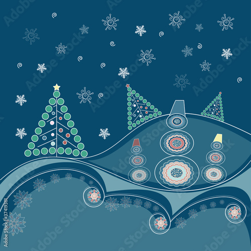 Winter Christmas background