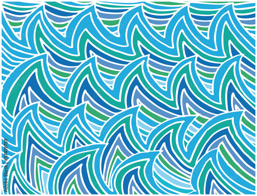 Abstract water waves background. Vector illustration