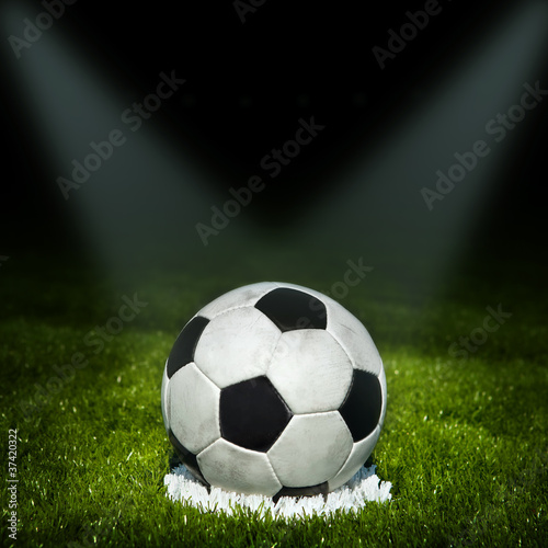 football. Soccer ball on the field © Vitaly Krivosheev