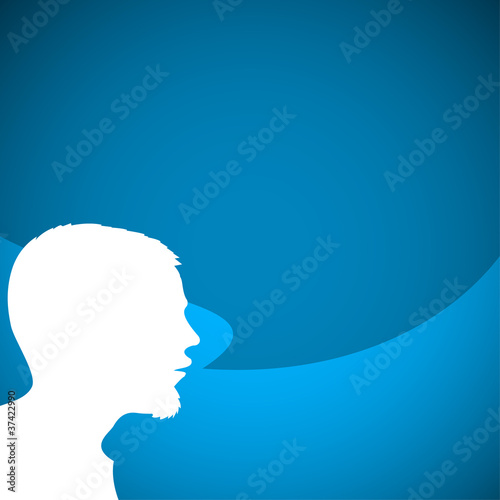 Abstract speaker silhouette