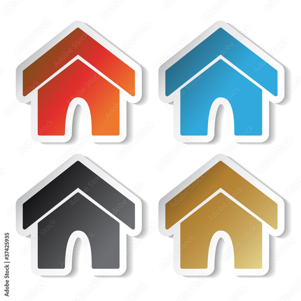 Vector home stickers Vector home stickers