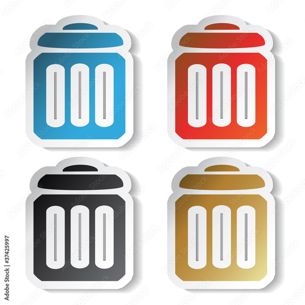 Vector bin stickers Vector bin stickers