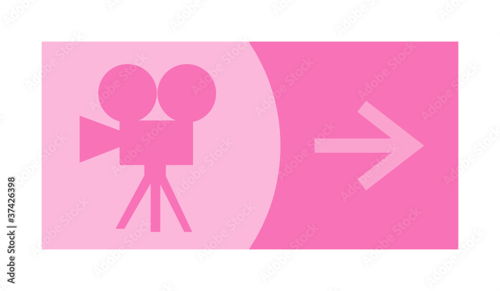 signe, symbole, picto, logo, flèche, cinéma, TV, caméra