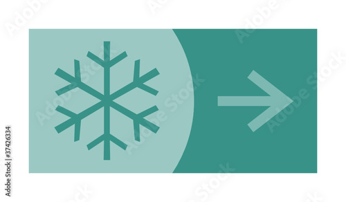 signe, symbole, picto, logo, flèche, congélation, froid