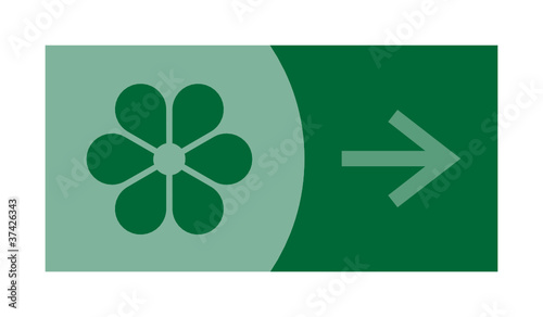 signe, symbole, picto, logo, flèche, fleur, parc, fleuriste