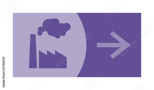 signe, symbole, picto, logo, flèche, usine, industrie