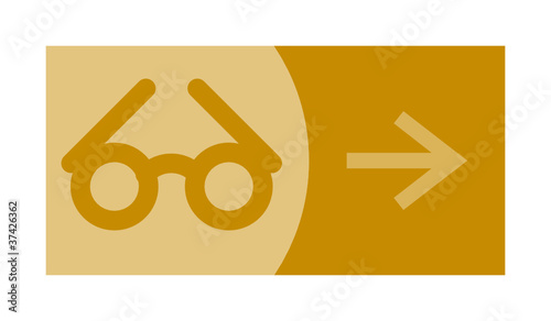 signe, symbole, picto, logo, flèche, lunettes, optique