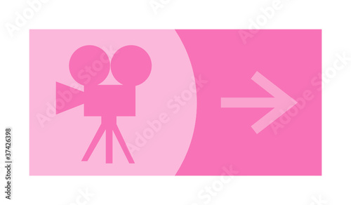 signe, symbole, picto, logo, flèche, cinéma, TV, caméra
