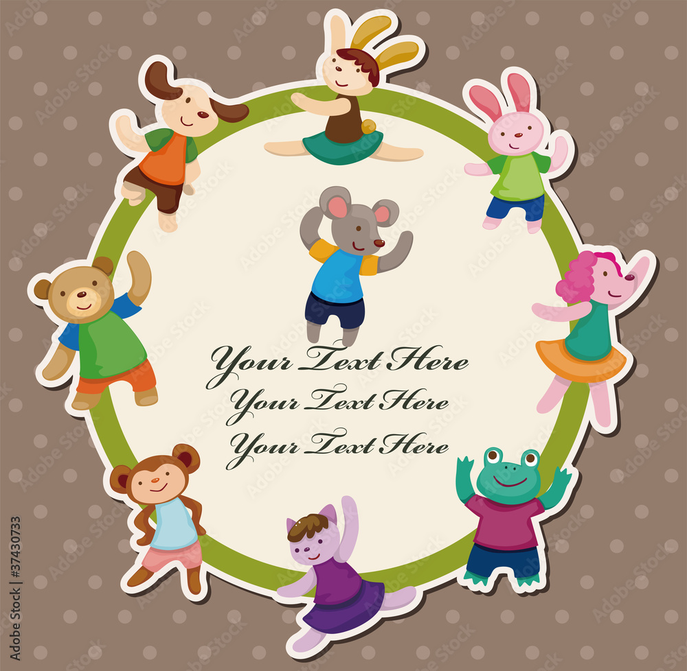 cartoon animal dancer seamless pattern cartoon animal dancer seamless pattern