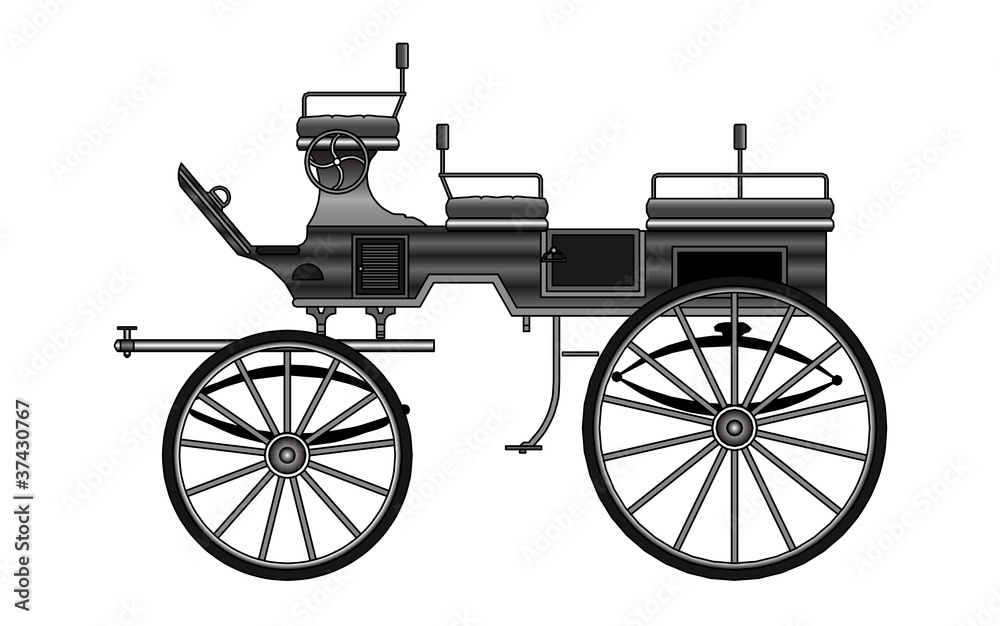 Fototapeta premium Horse Carriage, vector