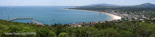 Panoramic view of seaside resort in Uruguay © cienpies