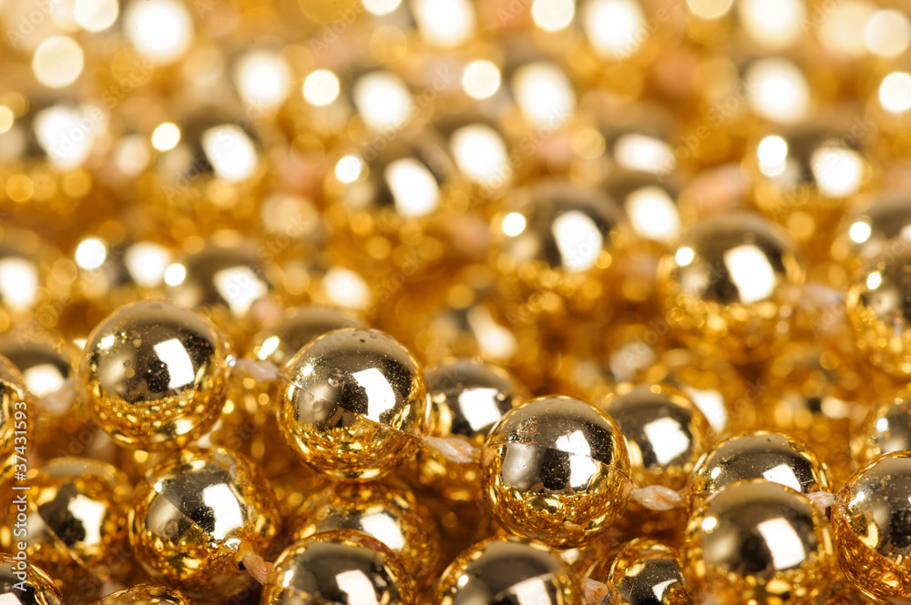 Many golden balls Many golden balls