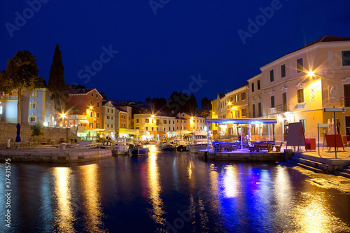 Town of Veli Losinj waterfront evening © xbrchx