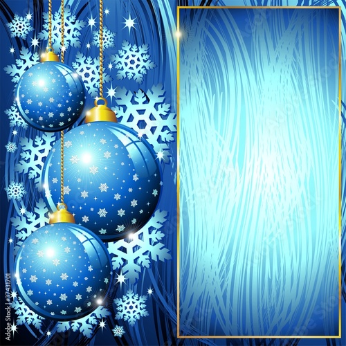 Natale Sfondo Addobbi Blu-Christmas Blue Ornaments Background