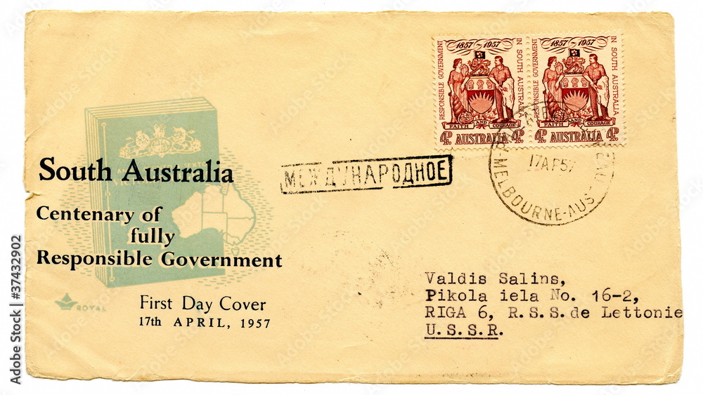 Vintage australian first day cover 