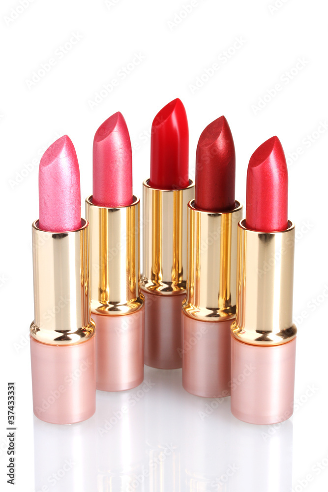 Obraz premium beautiful lipsticks isolated on white
