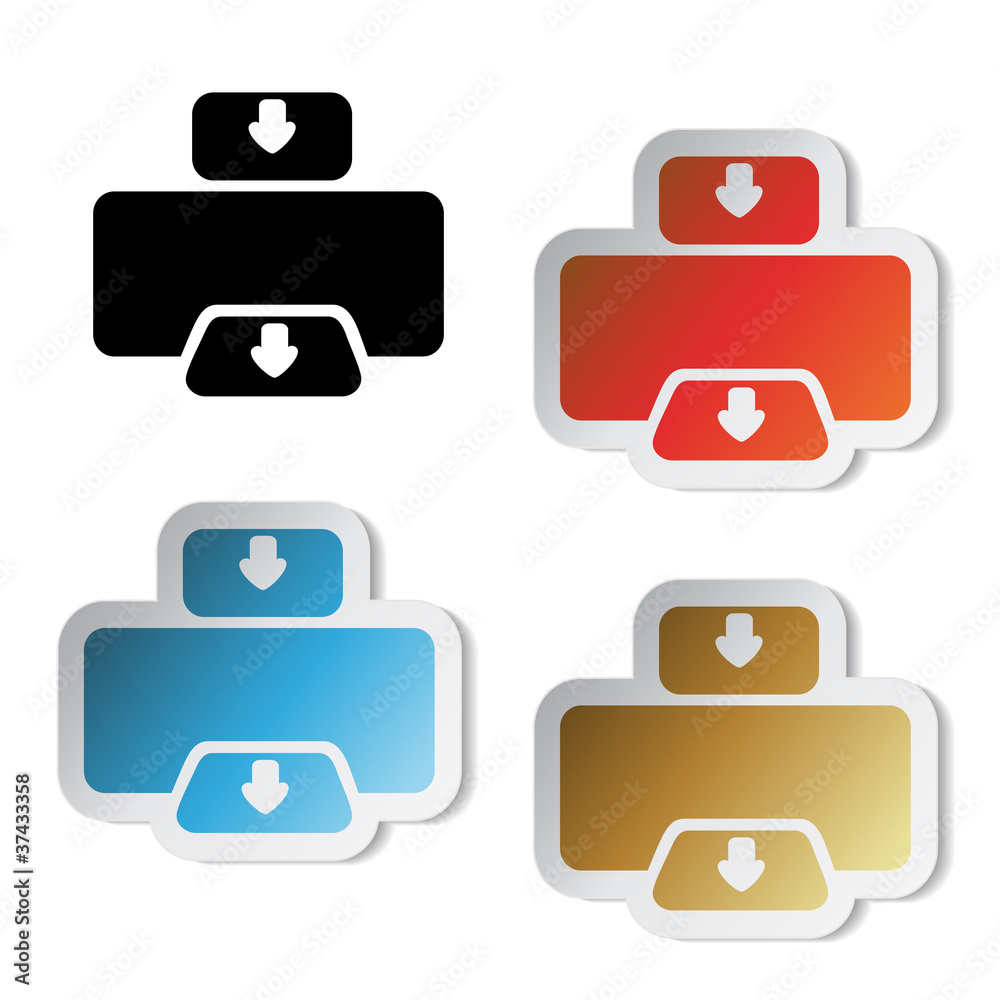 Vector printer stickers Vector printer stickers