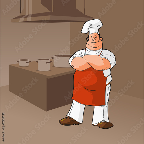 Cook In a Kitchen Clip Art