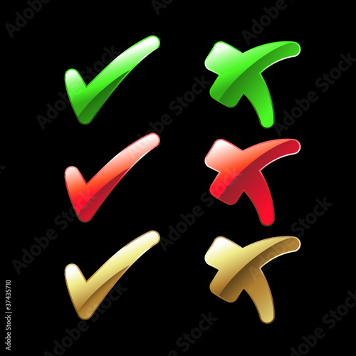 Vector buttons - check mark