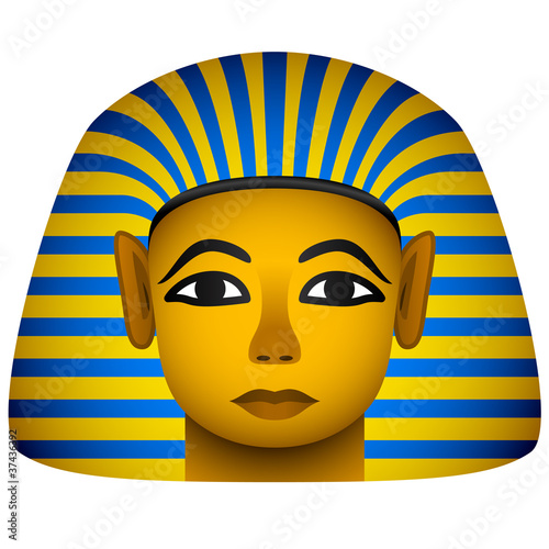 vector golden mask of the egyptian pharaoh