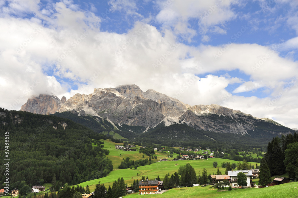 Alpine landscape near Cortina d'Ampezzo.