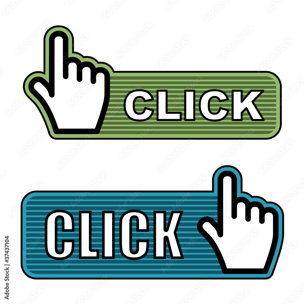 vector striped hand cursor labels vector striped hand cursor labels