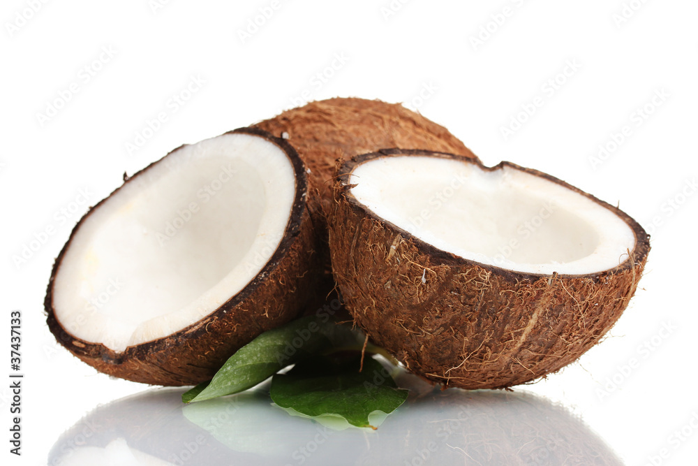 Fresh coconut isolated on white Fresh coconut isolated on white