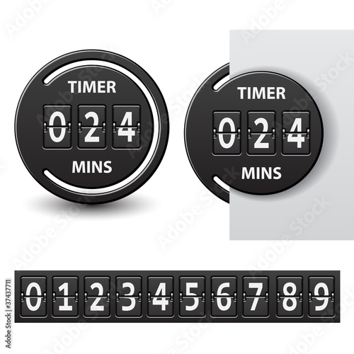 vector countdown round mechanical timer