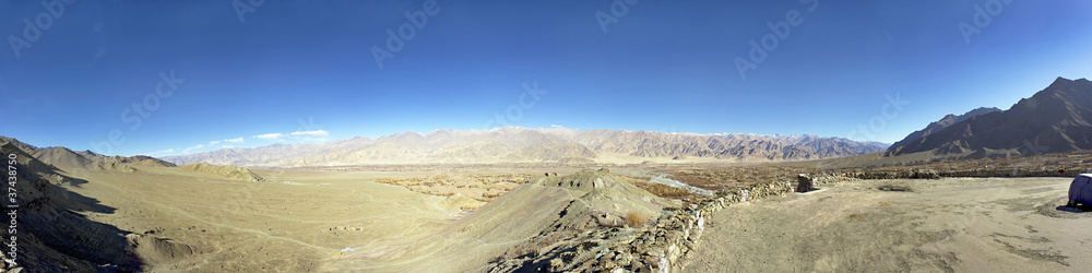 Panorama of a mountain valley