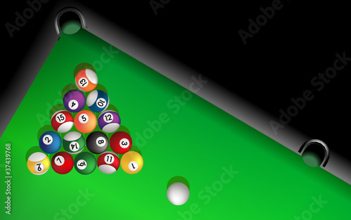Pool table, vector