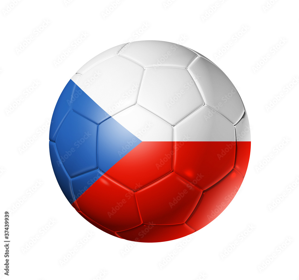 Soccer football ball with Czech Republic flag Soccer football ball with Czech Republic flag