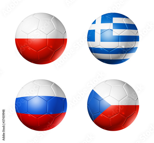 flags on soccer balls