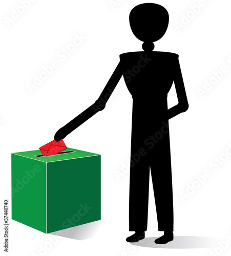 man voting