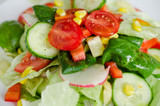 Food theme: fresh vegetable salad, side dishes.