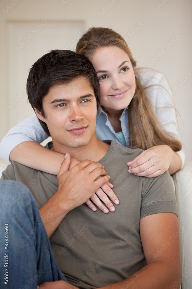 Fototapeta premium Portrait of a couple embracing