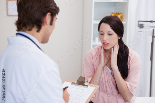 Doctor having conversation with patient