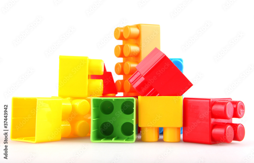 Plastic toy blocks